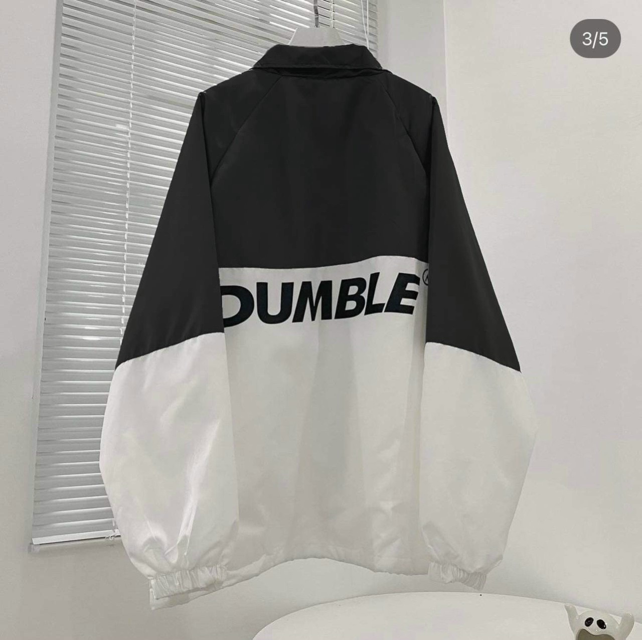 ÁO KHOÁC DÙ NAM NỮ DUMBLE LOGO IN 2 LỚP CỔ TRỤ PHỐI HAI MÀU ĐỘC ĐÁO UNSIEX - TP83