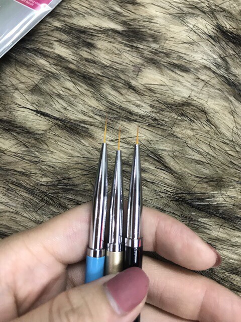 Cọ râu ,cọ tóc bộ 3 cây nail