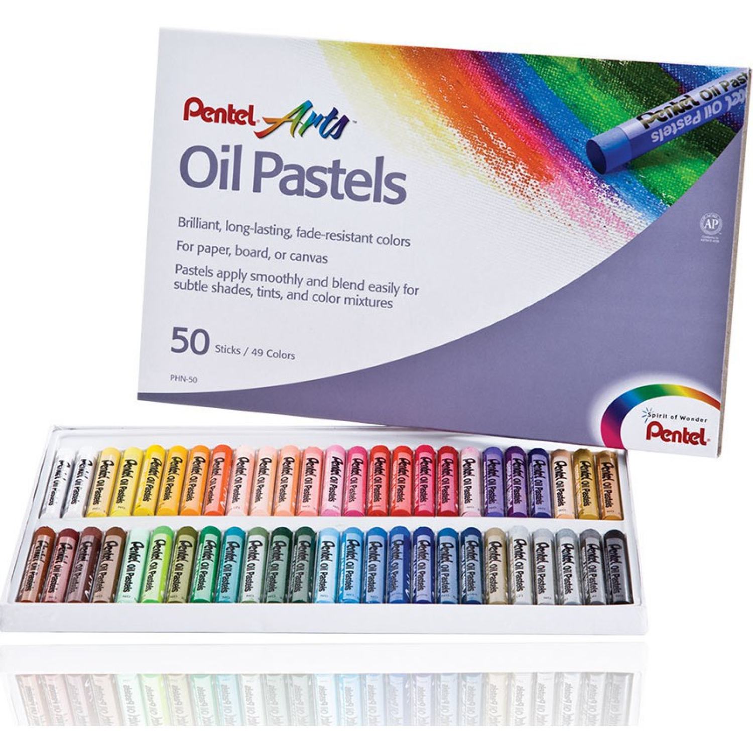 Sáp Dầu 50 Màu Pentel PHN-50 , được thiết kế với chất liệu và màu sắc không chứa chất độc hại