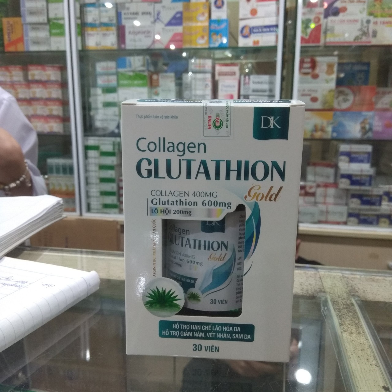 Viên uống đẹp da COLLAGEN GLUTATHION GOLD - Giảm nám , tàn nhan , sạm da , giảm oxy hóa ở da , giúp da luôn trắng sáng , cân bằng nội tiết - hộp 30V