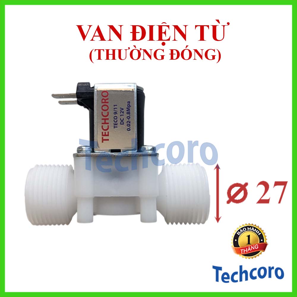Van Điện Từ 12V phi 21/27, van nước điện từ chất lượng cao