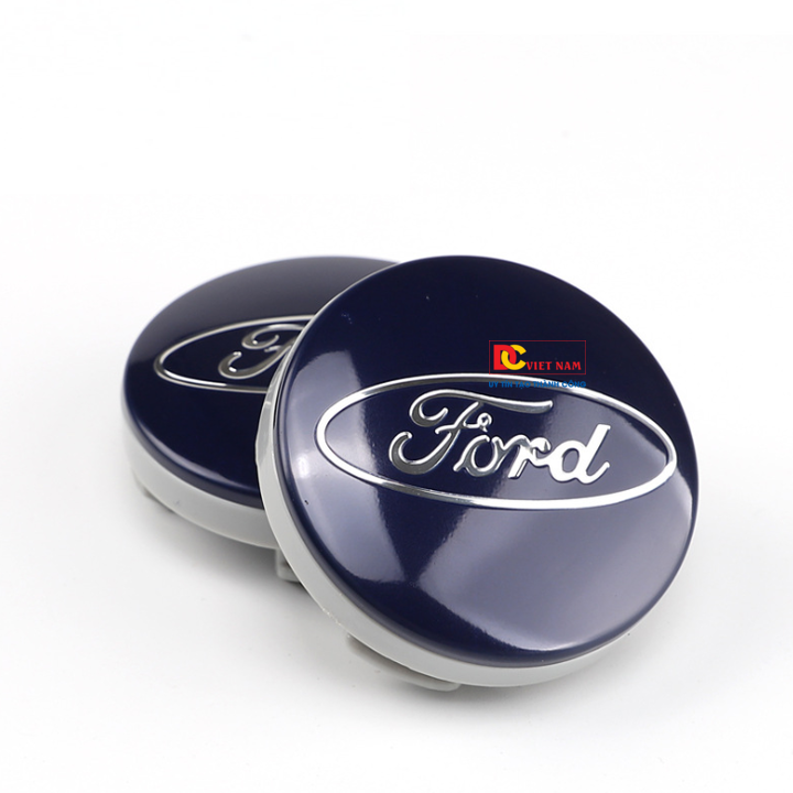 1 chiếc logo chụp mâm ốp lazang bánh xe ô tô, xe hơi FORD54X đường kính 54mm (Màu xanh) giá tốt