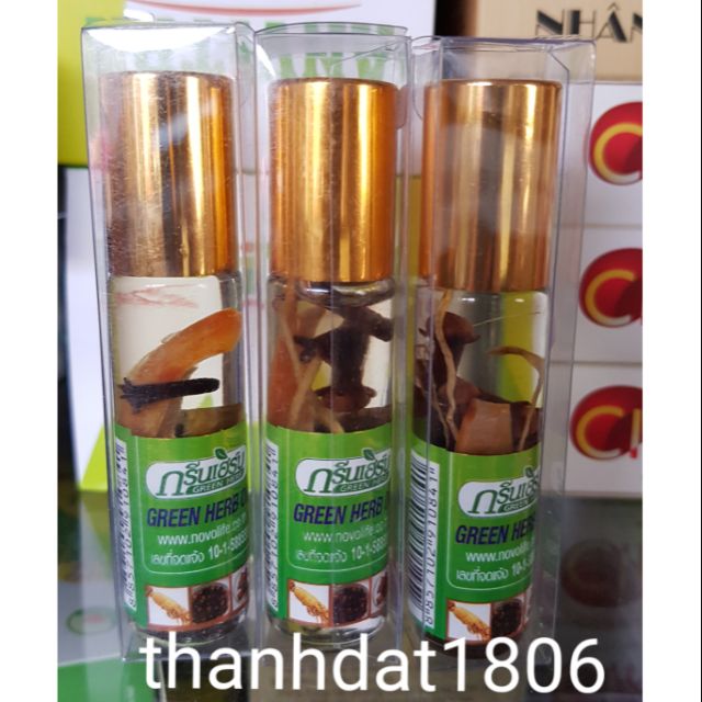 Dầu sâm lăn thảo dược thái lan green herb oil chai 8cc