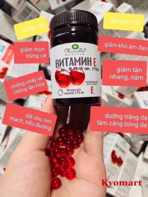 Vitamin E Nga Mirrolla 30 viên