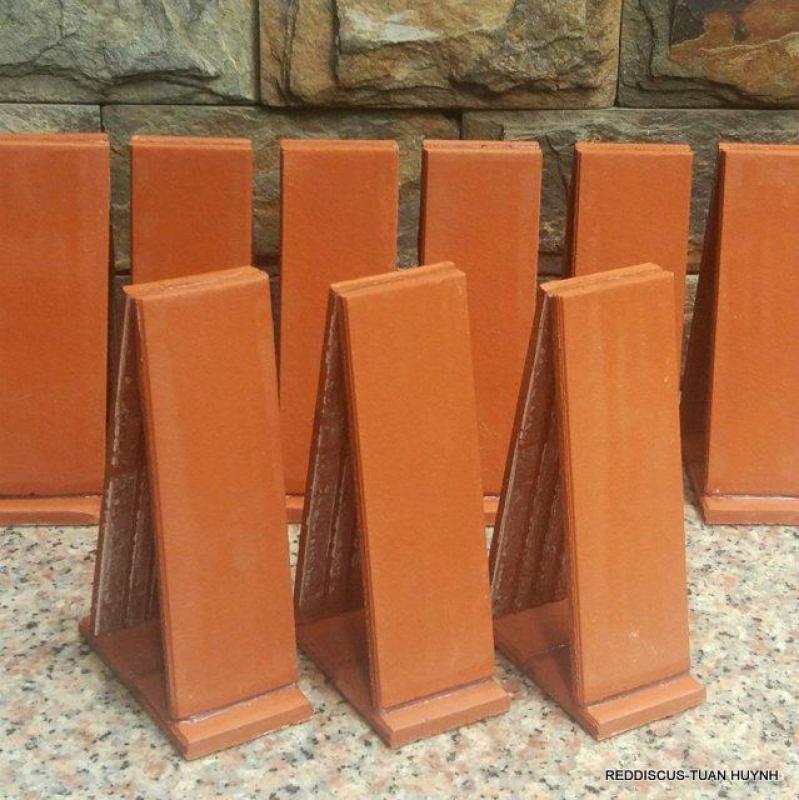 Bộ 4 cái Giá thể cá đĩa đẻ loại gạch men cao cấp, giản đơn + có lưới INOX
