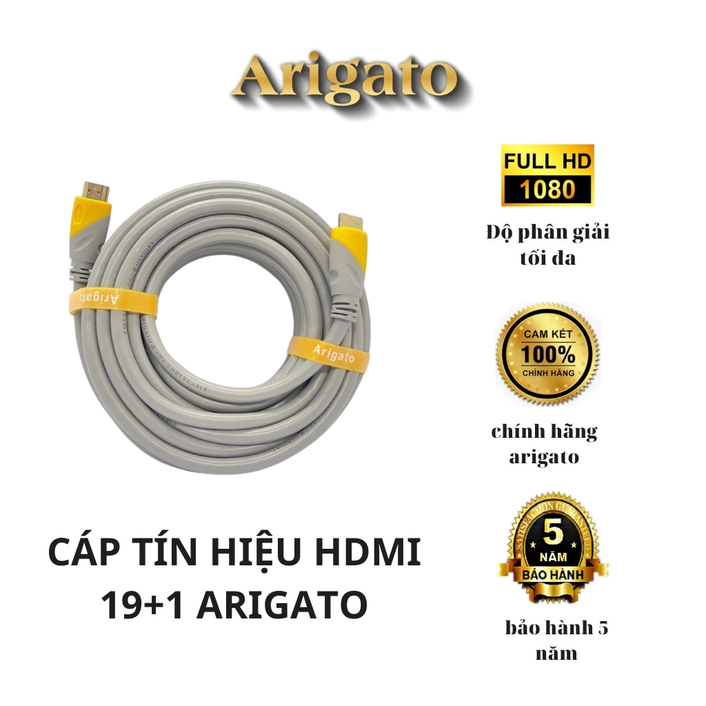 Dây hdmi,cáp hdmi 19+1 arigato 10m,15m,20m .bảo hành 5 năm