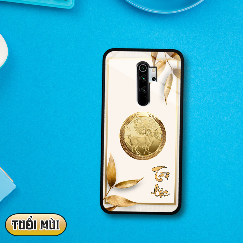 Ốp lưng kính 12 con giáp cho Xiaomi Redmi Note 8 Pro