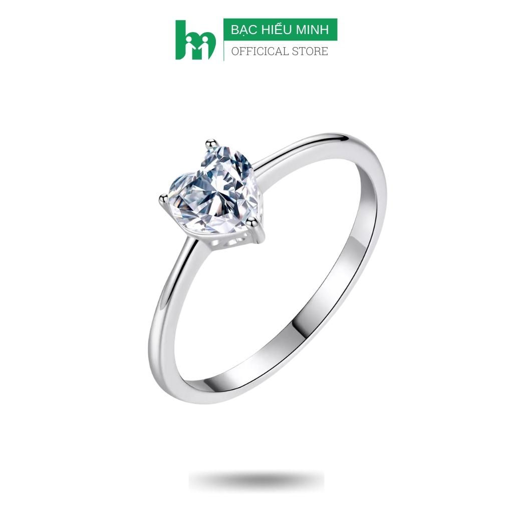Nhẫn nữ trái tim hạnh phúc bạc hiểu minh nu258