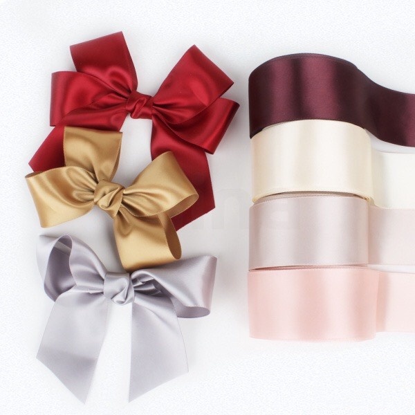 Ruy băng lụa satin 2 mặt cao cấp 3,8cm 1 mét