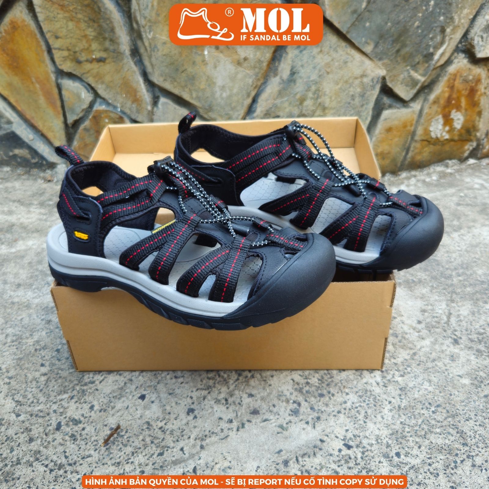 Giày sandal nam bít mũi Vento SD08003 có big size 44