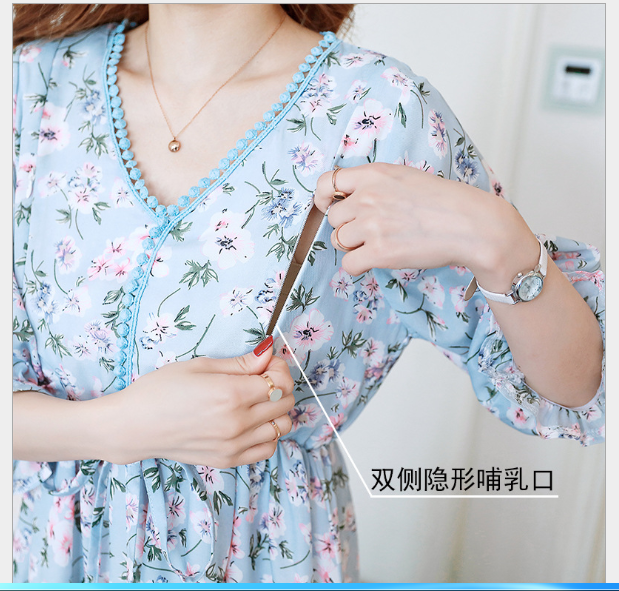 ĐẦM BẦU VÁY BẦU CÔNG SỞ BÔNG , XANH , VÀNG (sau sanh có dây kéo bé bú )