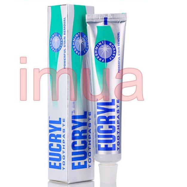 [HCM]Kem đánh trắng răng Eucryl loại bỏ vi khuẩn gây hư hại chân răng vôi răng 62g