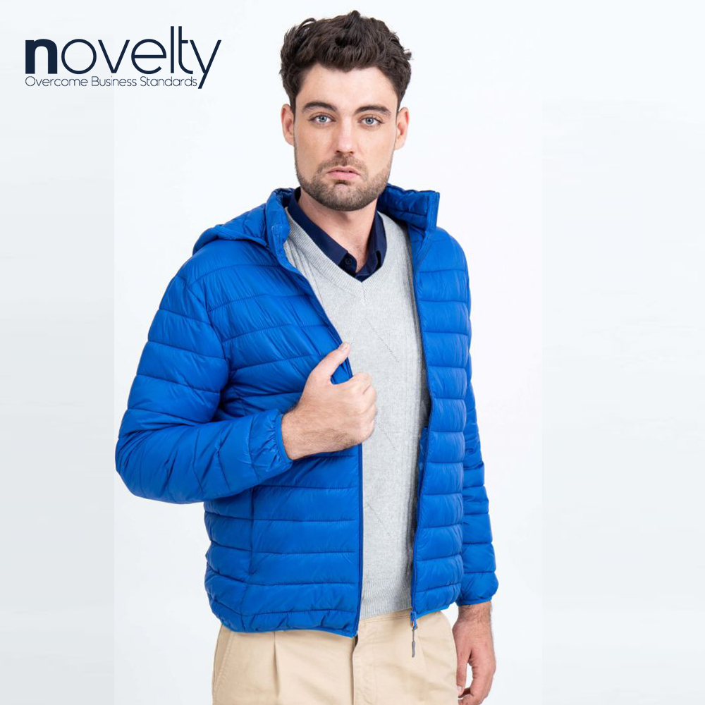 Áo Jacket nam Novelty 03 lớp lông vũ nhân tạo màu xanh Coban 1805274