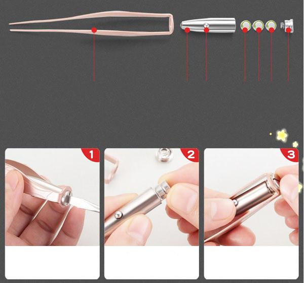 Bộ thiết bị lấy ráy tai có đèn cao cấp (Có hộp đựng), thiết bị ngoáy tai thông minh cho trẻ em và người lớn