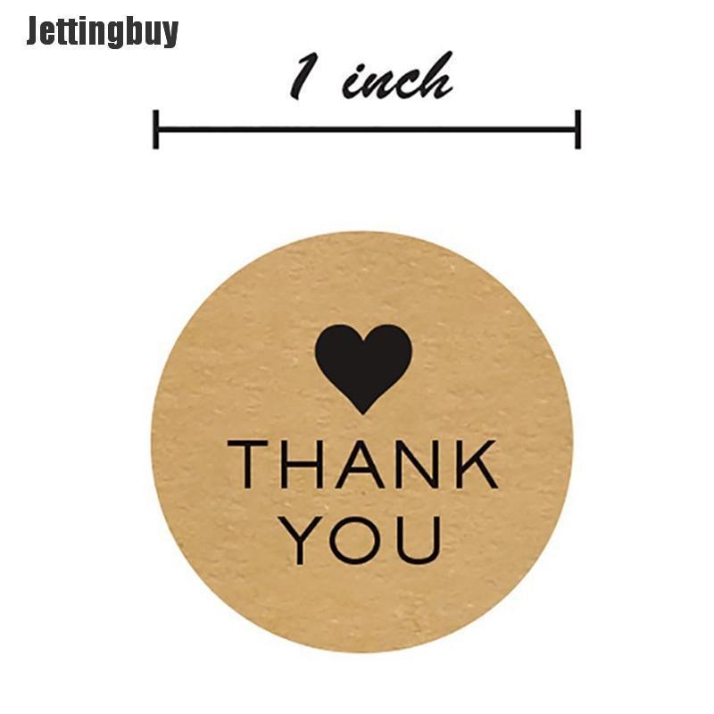 Jettingbuy 500 thank you with heart stickers seals scrapbook diy craft wedding favours