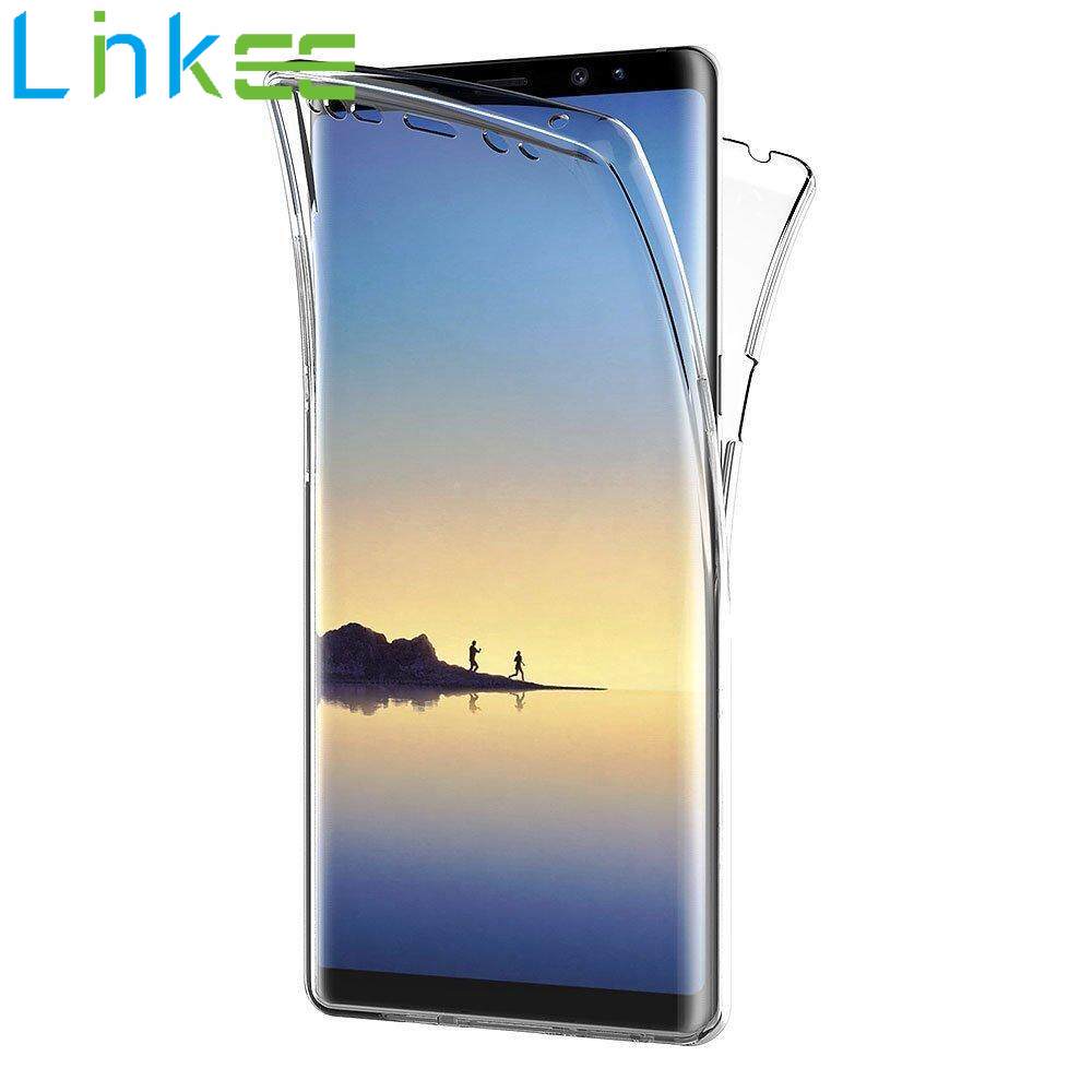 For Samsung Galaxy Note 8 Case, 360 Degree Full Cover Soft Clear Case Shockproof Transparent Silicone Phone Casing