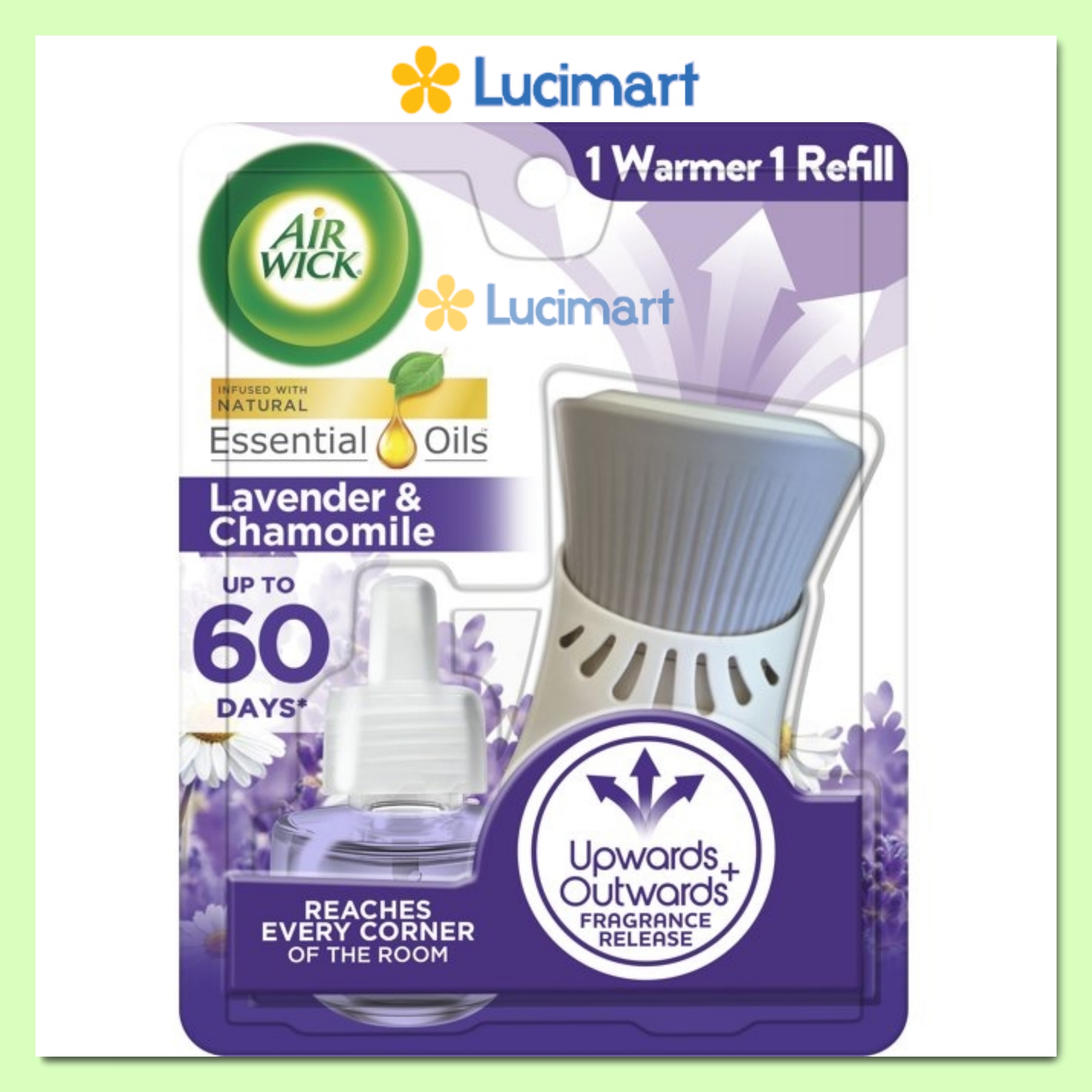 Bộ tinh dầu thơm Air Wick Essential Oils 1 Warmer + 1 Refill [Hàng Mỹ]