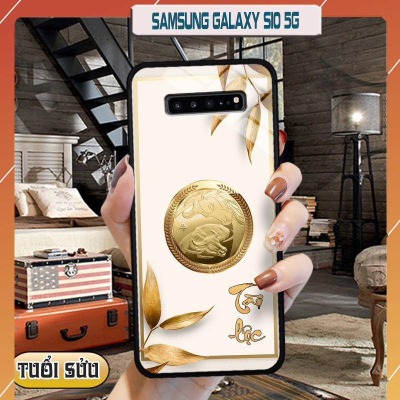 Ốp lưng kính 12 con giáp cho Samsung Galaxy S10 5G