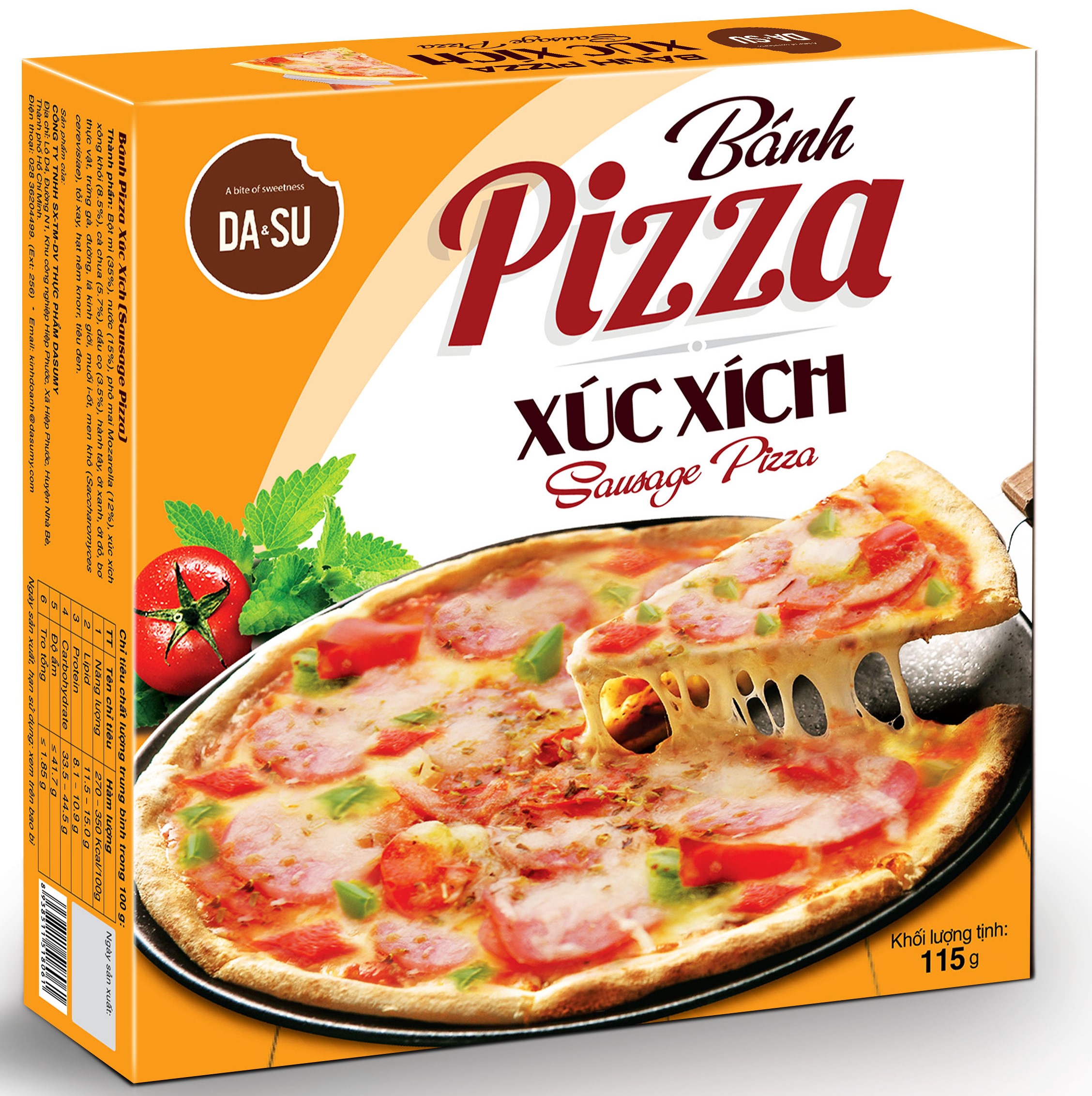 Bánh Pizza xúc xích Da&Su đông lạnh (GIAO HỎA TỐC TPHCM)