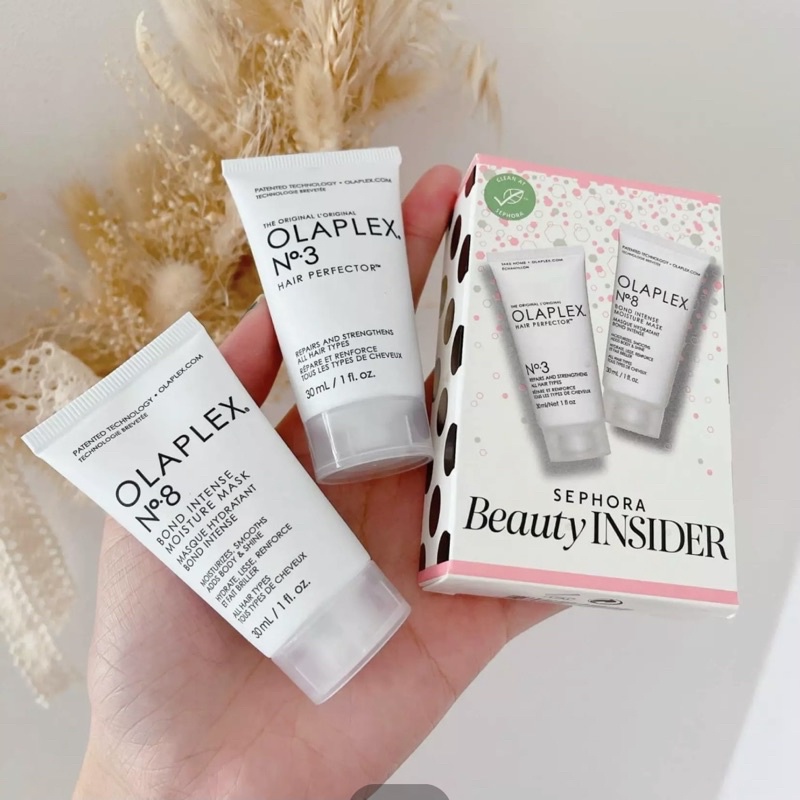 Set sephora chăm sóc tóc olaplex 30ml no.3 + no.8 - serum dưỡng tóc no.9 20ml