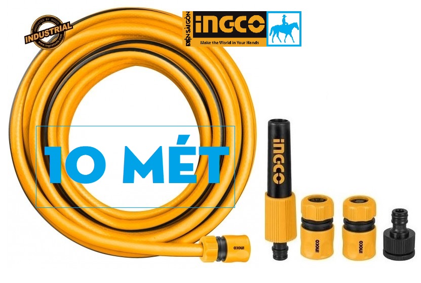 Bộ 10 mét ống nước khớp nối ống vòi xịt rữa tưới cây làm vườn ingco hph2001 hhcs05122 - hph2001 hhcs05122 10m