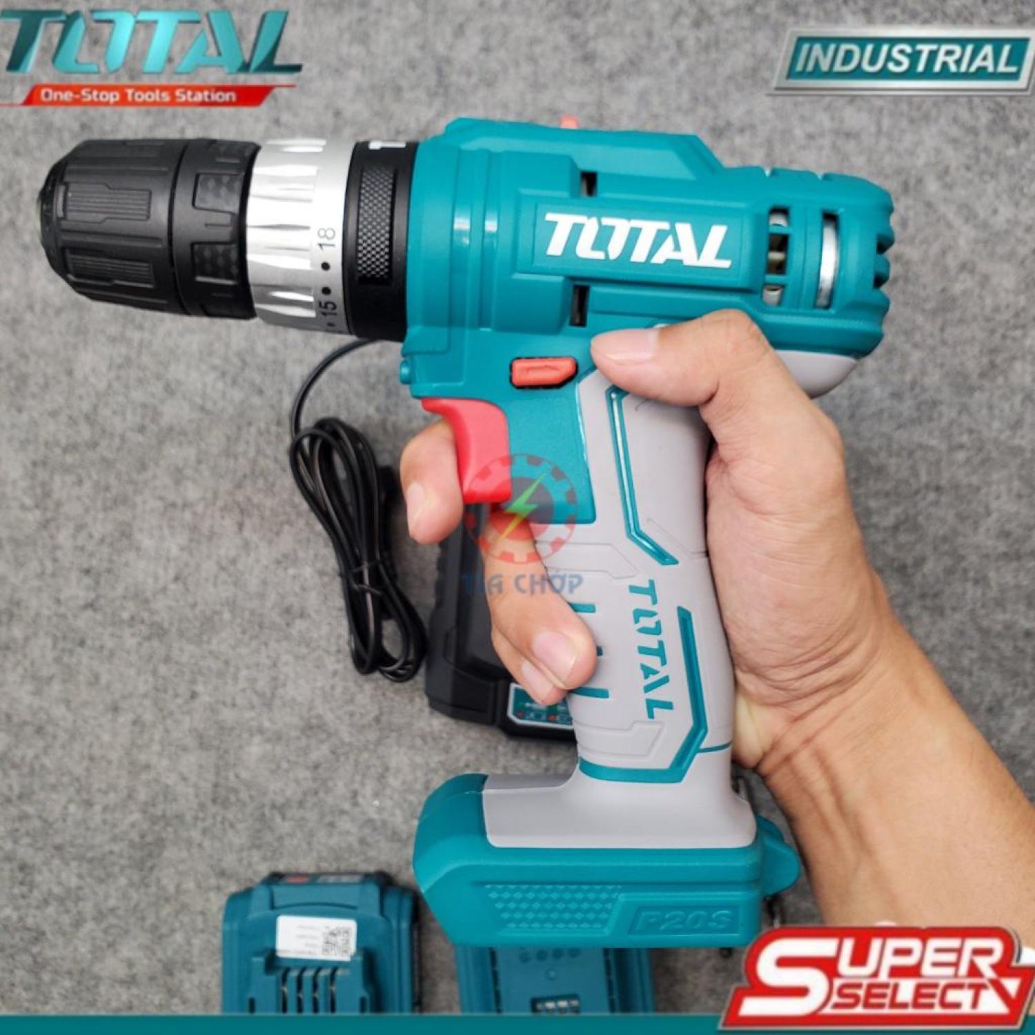 Máy khoan búa dùng pin 20V total TIDLI20012