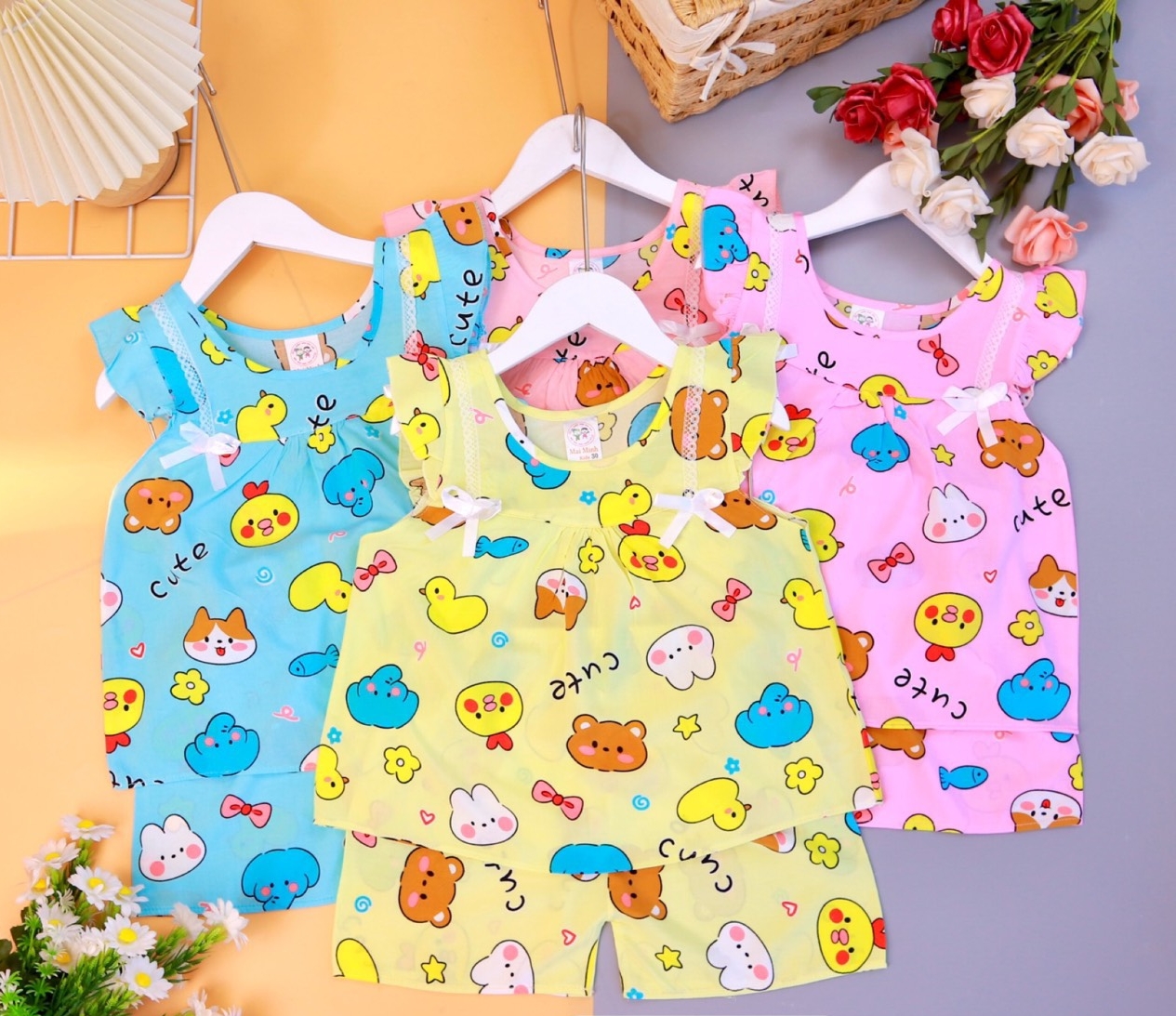 Bộ Tole Kiểu Bé Gái (14-18kg) (giao màu ngẫu nhiên)