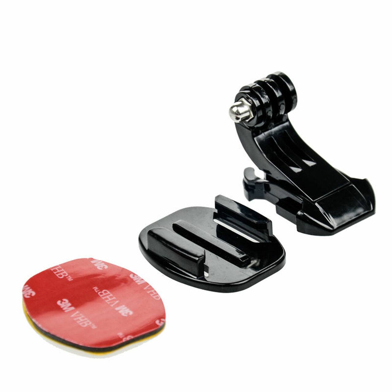 Bộ J-Hook mount GoPro và đế dán nón bảo kiểm keo 3M xịn Tròn hoặc Vuông