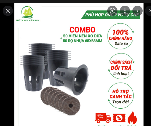 Combo 50 Rọ Thủy Canh + 50 Viên Nén Xơ Dừa