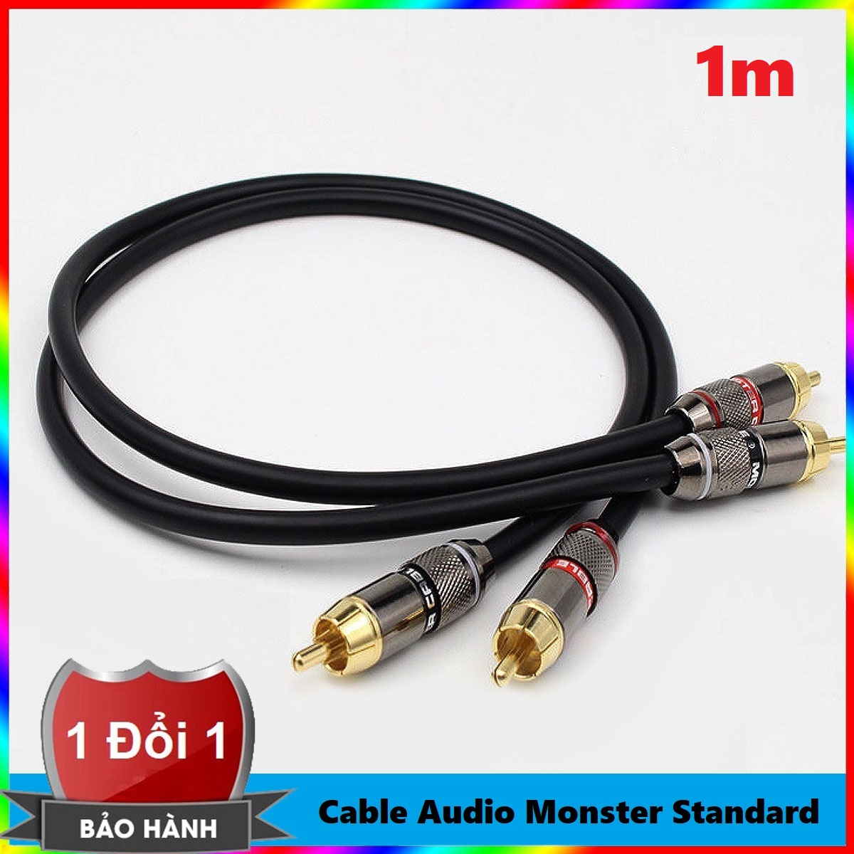Dây tín hiệu monster standard 100 hai đầu av dài 1m - monster standard cable av 1m