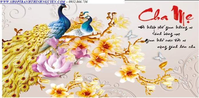 Tranh đính đá công ơn cha mẹ -yn5376