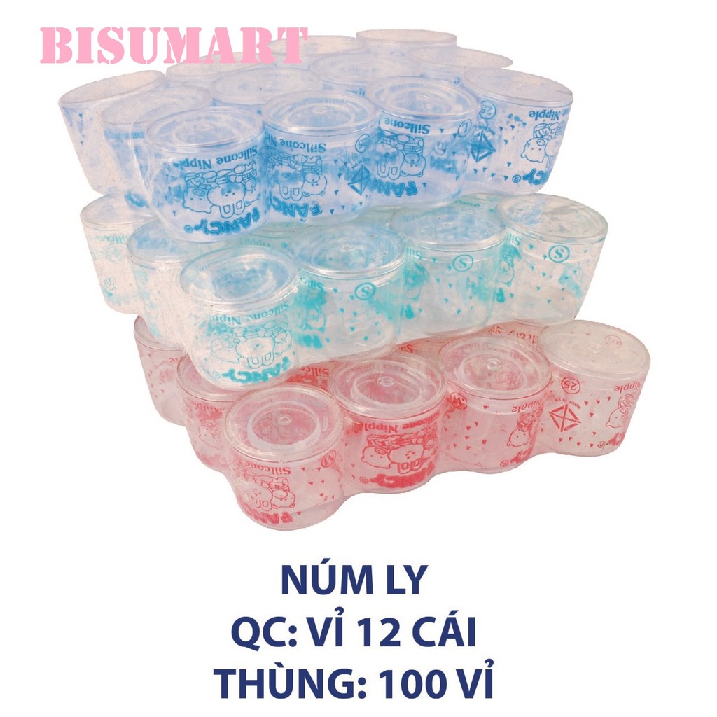 COMBO 12 Núm Vú LY cổ hẹp Silicone Siêu Mềm FANCY (Núm cổ nhỏ)