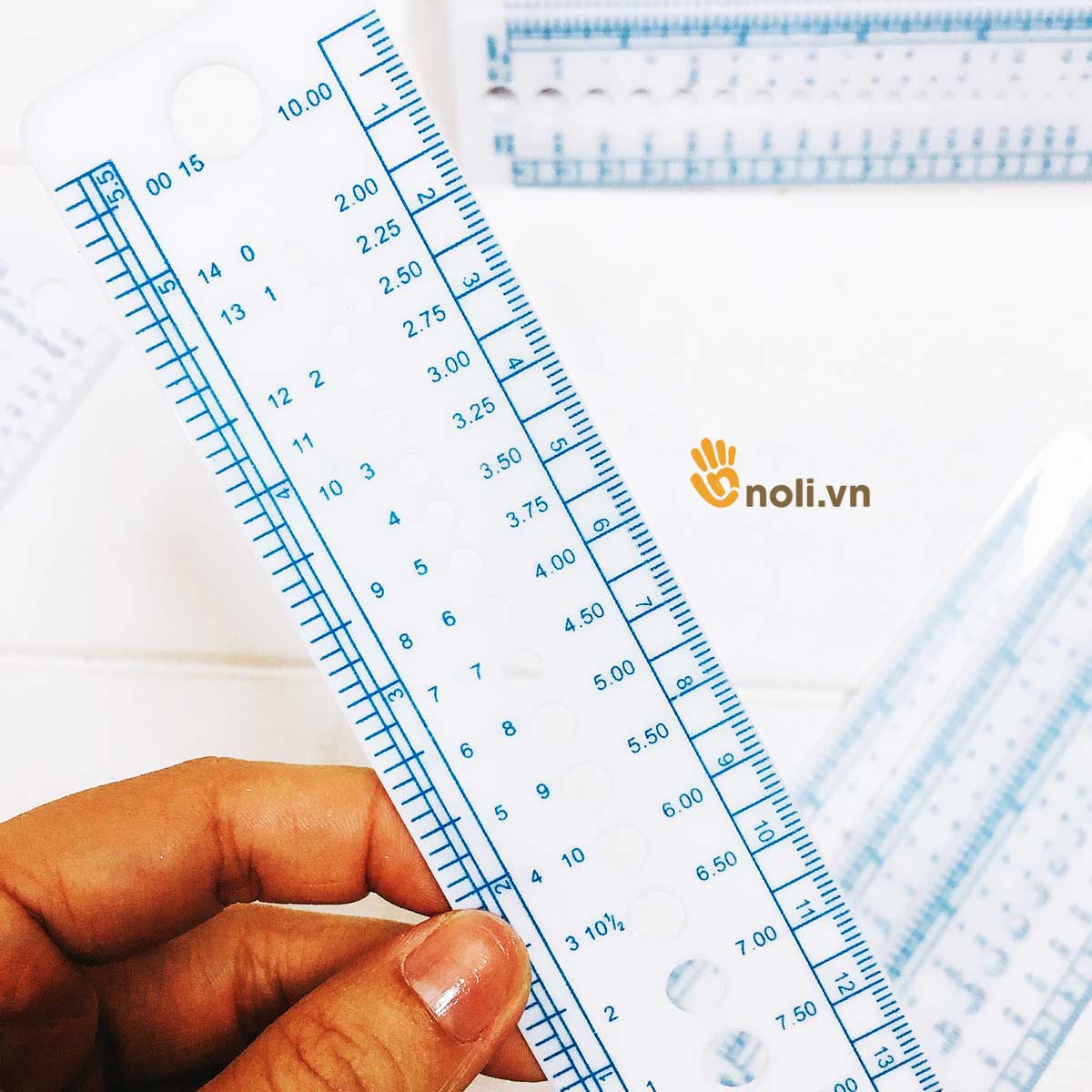 Thước đo size len sợi, kim móc
