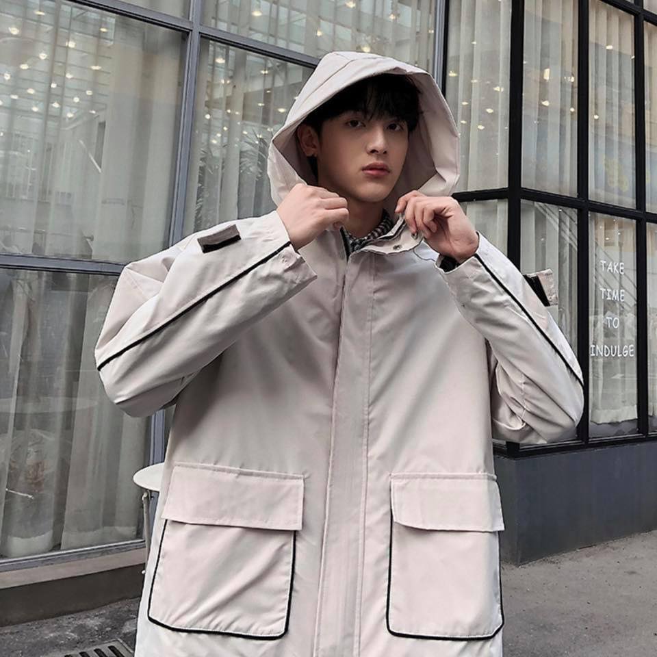 [YoloBoutique] ÁO KHOÁC DÙ VIỀN UNISEX (ĐEN, TRẮNG)