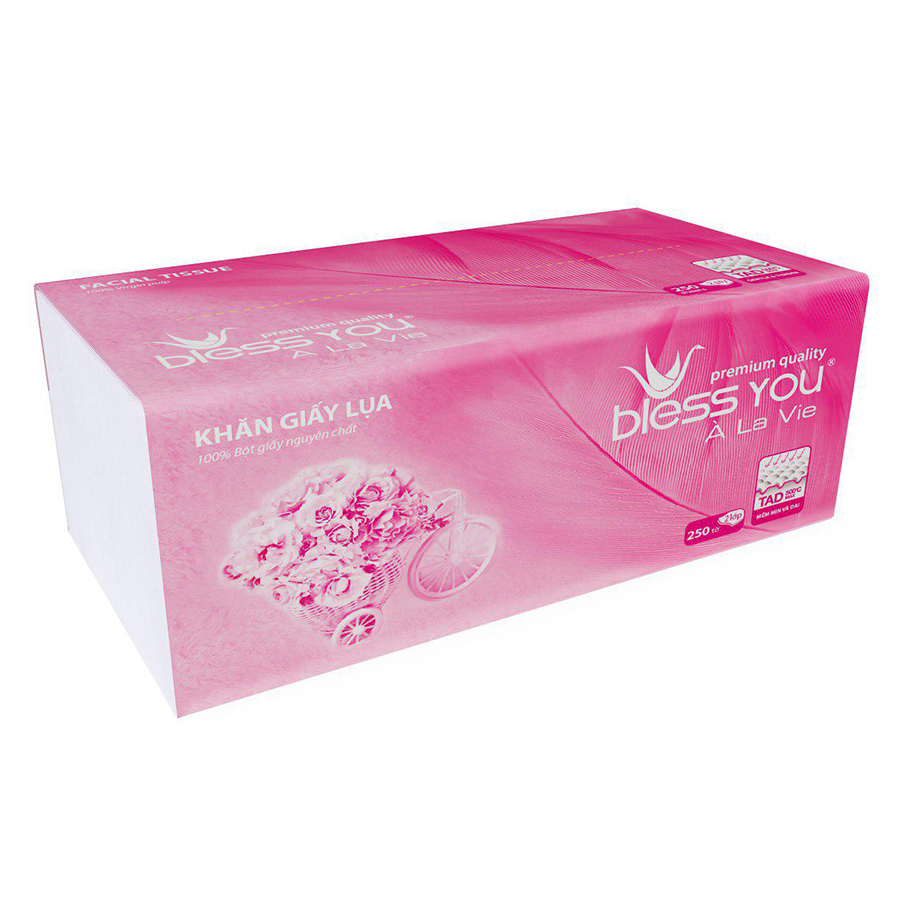 Gói 250 tờ giấy lụa cao cấp Bless you - giấy 2 lớp