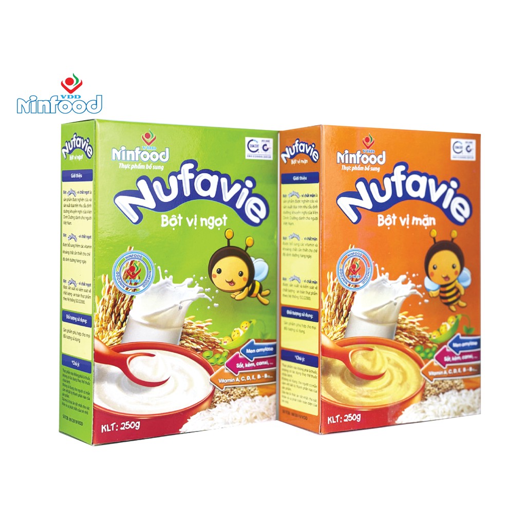 Bột dinh dưỡng Nufavie - Viện Dinh dưỡng Quốc gia NINFOOD - hộp 250g