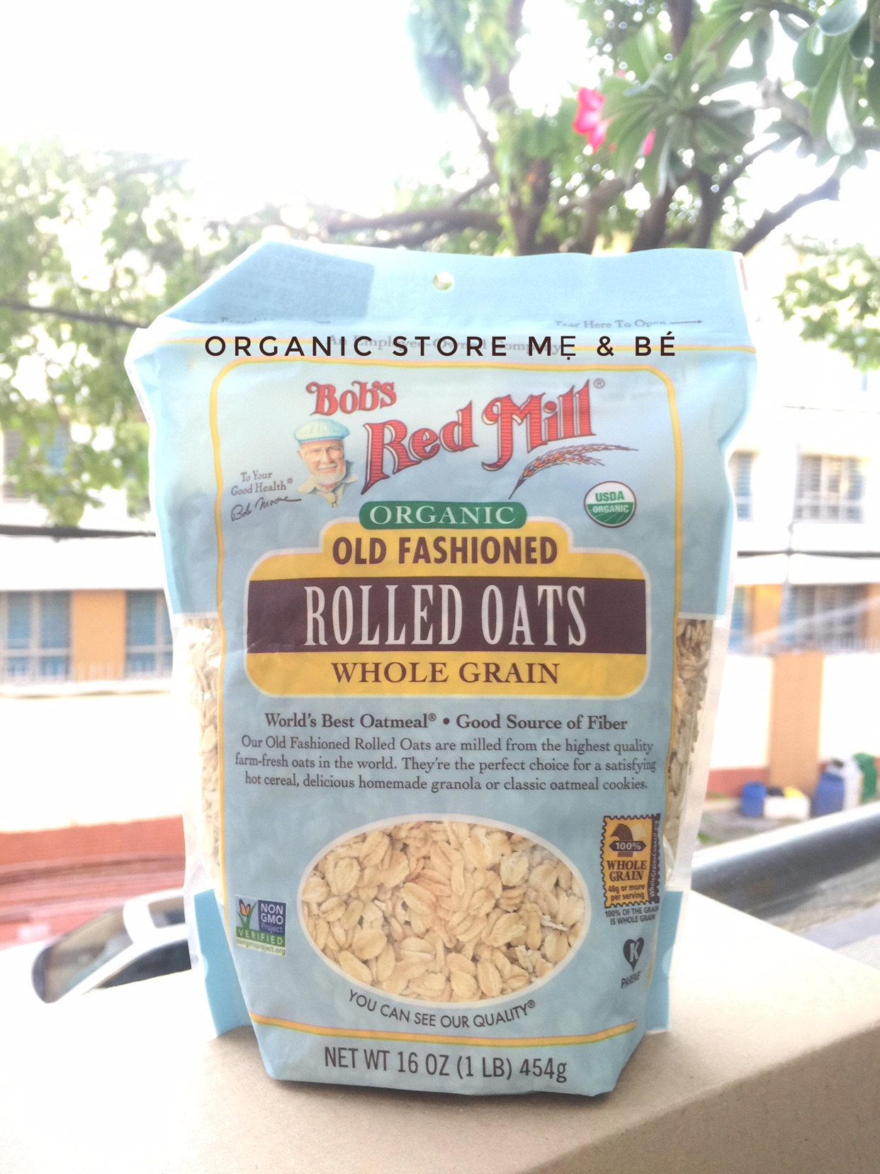 Yến mạch hữu cơ cán vừa Bob's Red Mill 454g