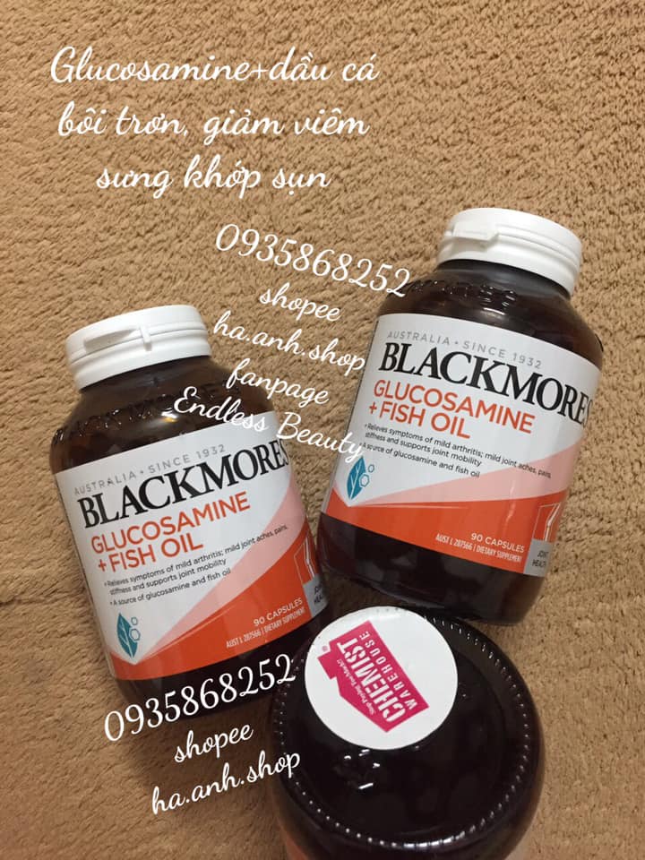 Glucosamine Fish Oil Blackmores 90 viên mẫu mới