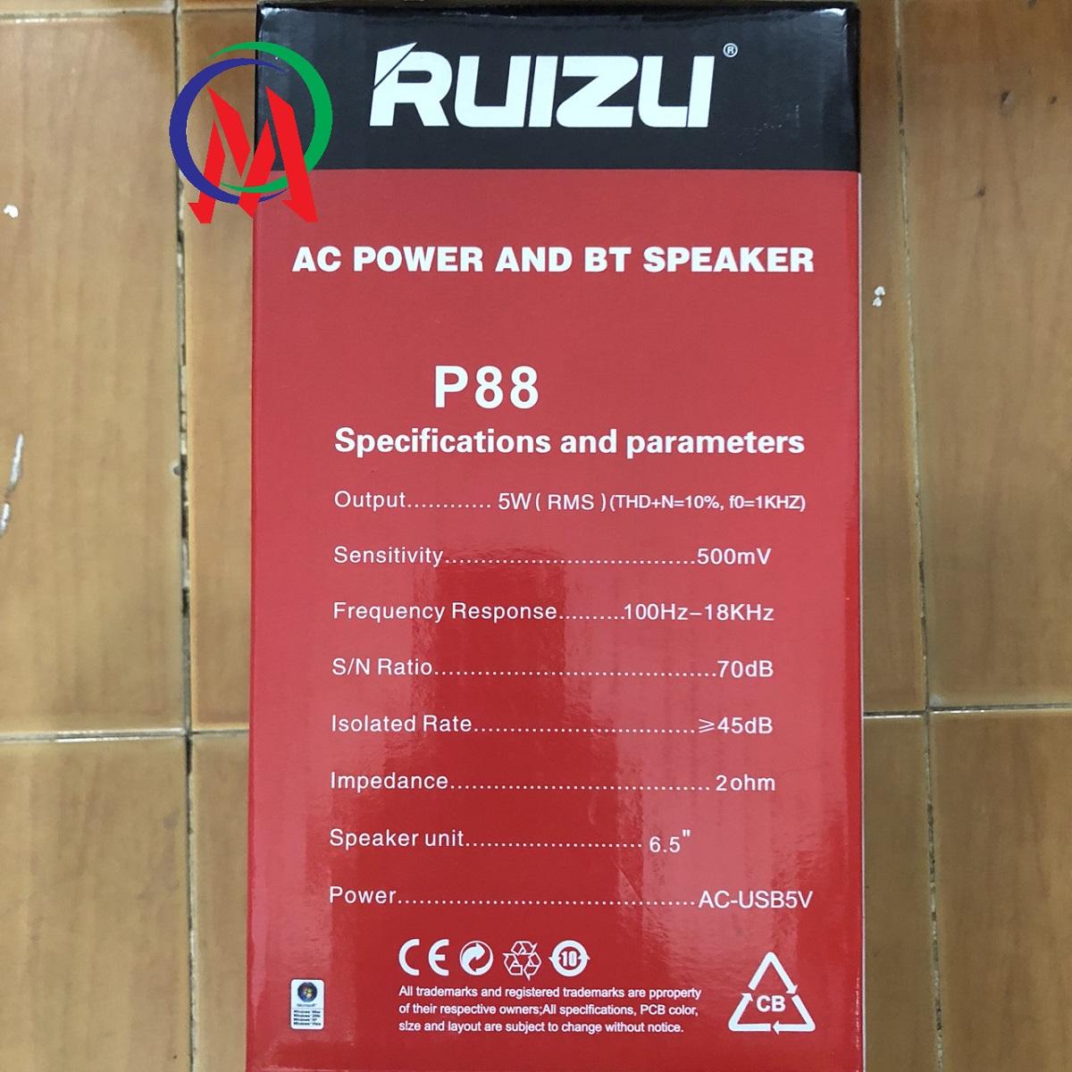 [HCM]LOA KARAOKE BLUETOOTH RUIZUI P-88 TẶNG MIC DÂY