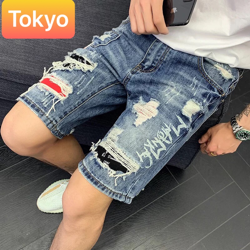 QUẦN SỌT SHORT LỬNG JEAN NAM CHẤT BÒ PHONG CÁCH SÀNH ĐIỆU SOÁI KA SPACE TK-190  - TOKYO FASHION