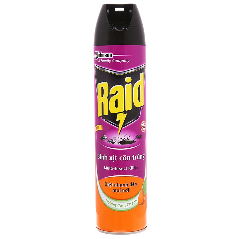 Bình xịt muỗi Raid hương cam chanh 600ml