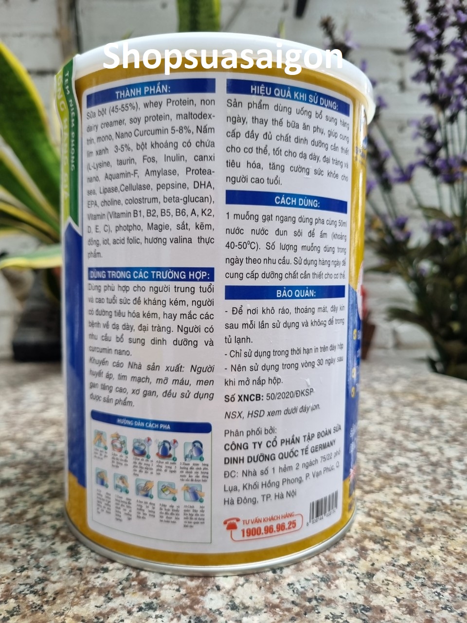 [900gr/hộp-Date 2026] Sữa bột ALPHAMILK NANO CURCUMIN NẤM LIM XANH.