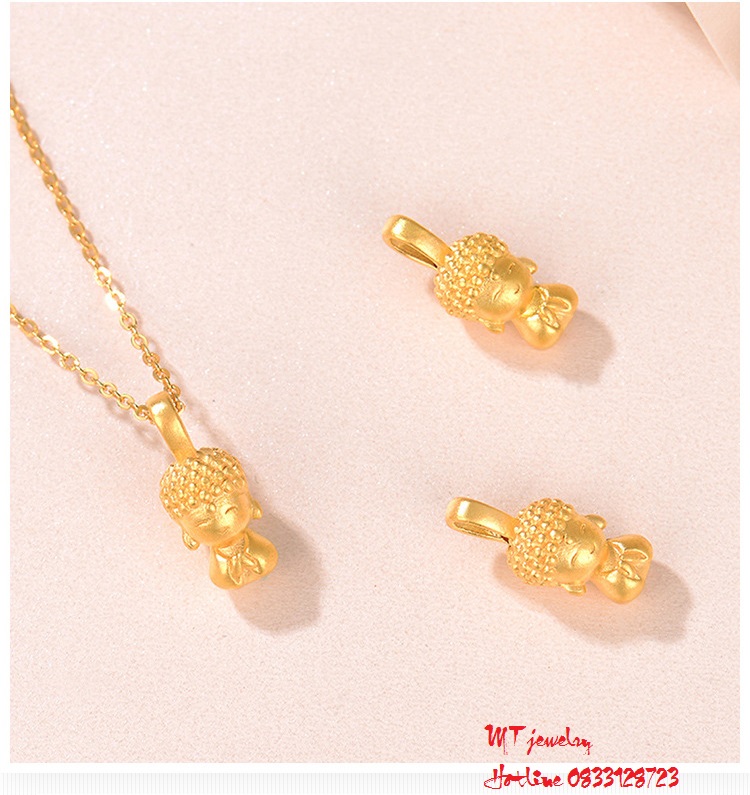 Charm Văn thù bồ tát mini vàng 9999