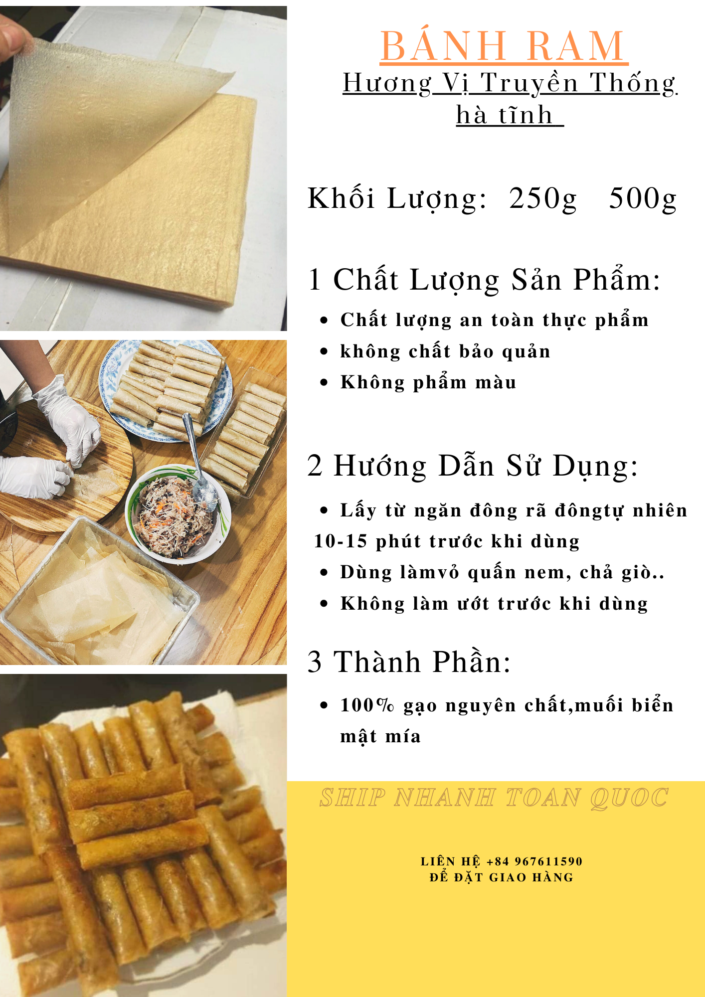 Bánh đa nem đặc sản hà tĩnh 100 lá
