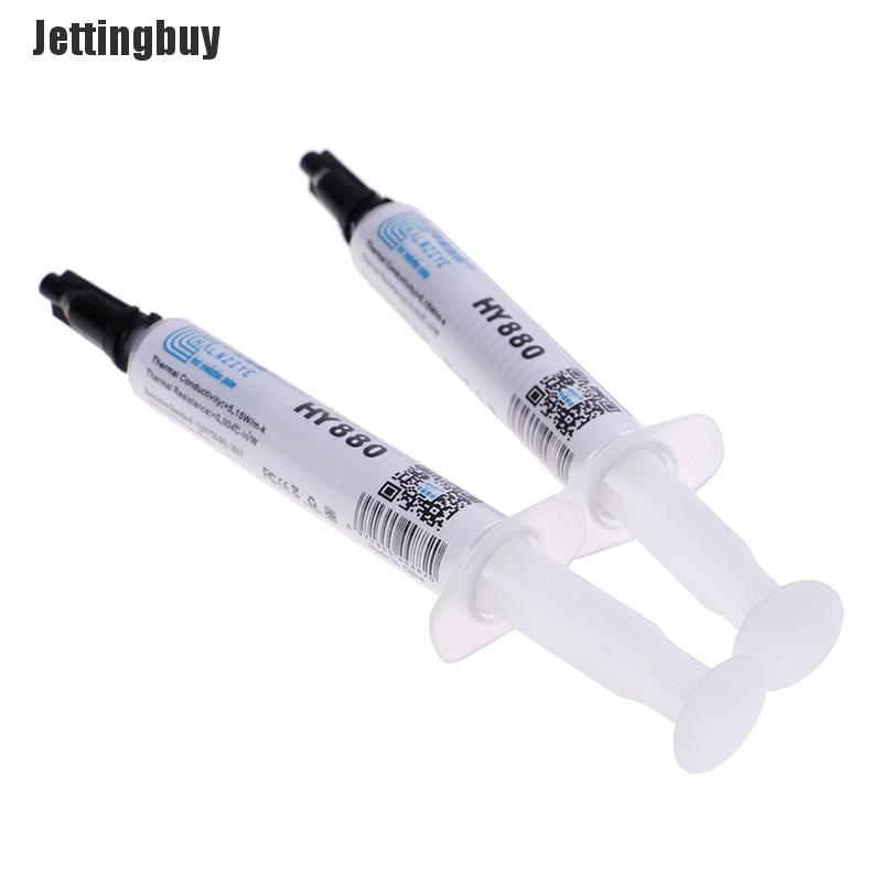 Jettingbuy 2Pcs HY880 Thermal Grease Chipset CPU Cooling Compound Silicone Paste 5.15W