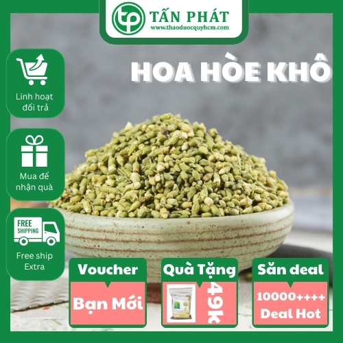 [Túi lớn loại 500g] Trà hoa hòe khô Tấn Phát 500g - Hàng công ty chất lượng cao - Chuyên dùng để pha trà thơm ngon và bổ dưỡng