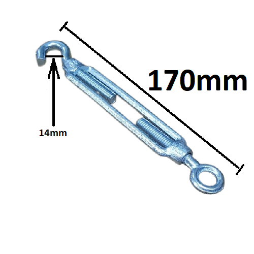 Bộ 2 Tăng Đơ Cáp Thép 2 Đầu, Lắp Ty Ren M8