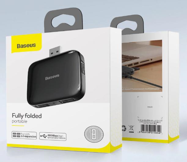 [BẢO HÀNH 12 THÁNG] Bộ chia USB Hub Baseus 2.0 đa năng 4 cổng USB 2.0 + 1 cổng Micro