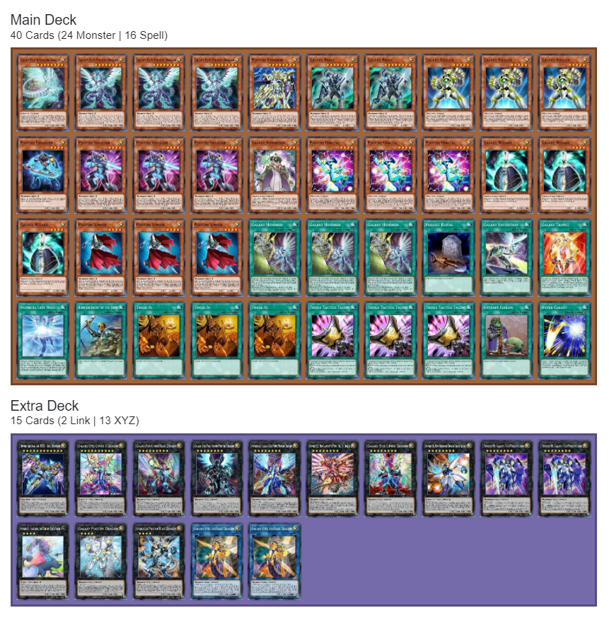 Bài In Tiếng Việt - Bộ bài Yugioh - Custom Deck - Photon X Galaxy