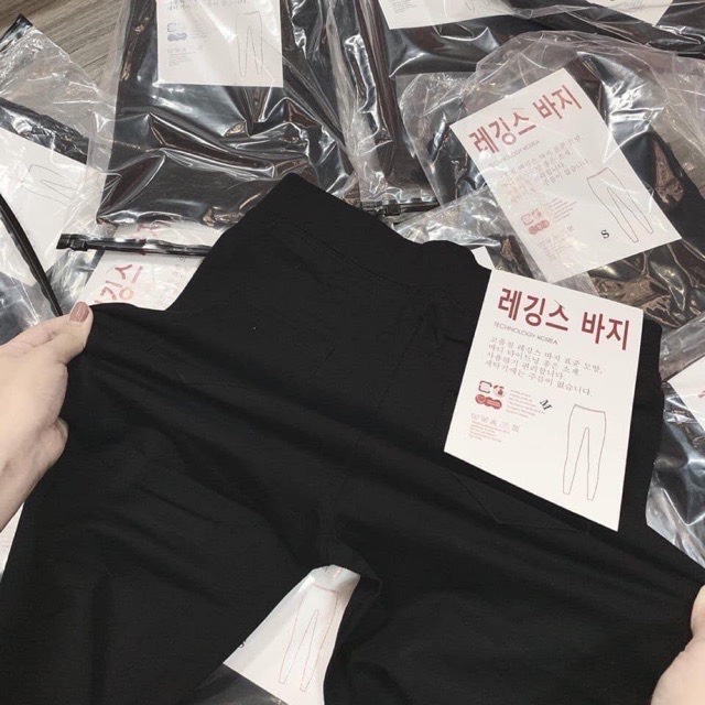 Quần legging nữ cạp cao xuất Hàn siêu co giãn